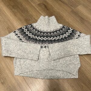 Gray Patterned Women's Sweater